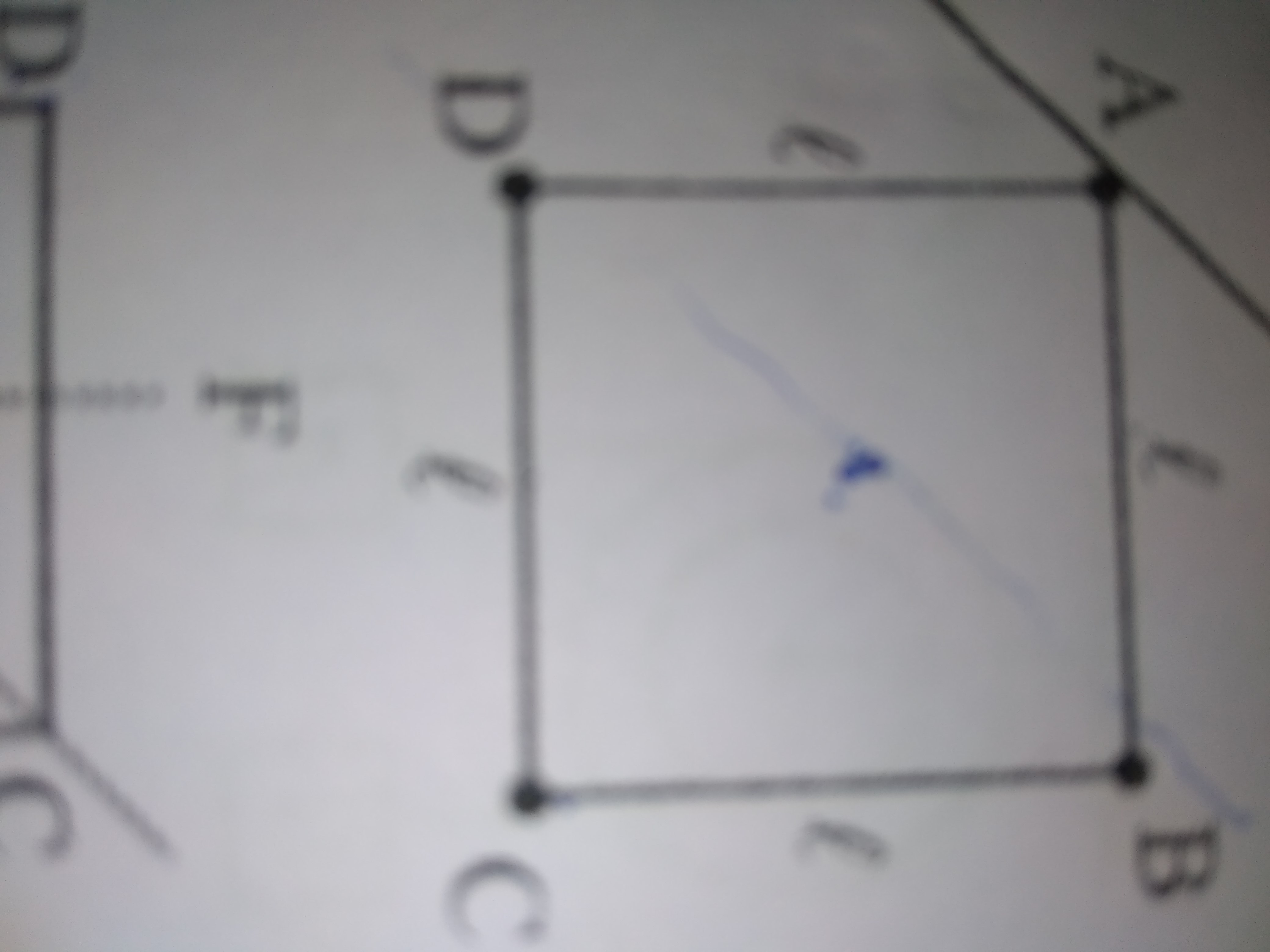 Question image for Four point masses each of mass m are on the corne